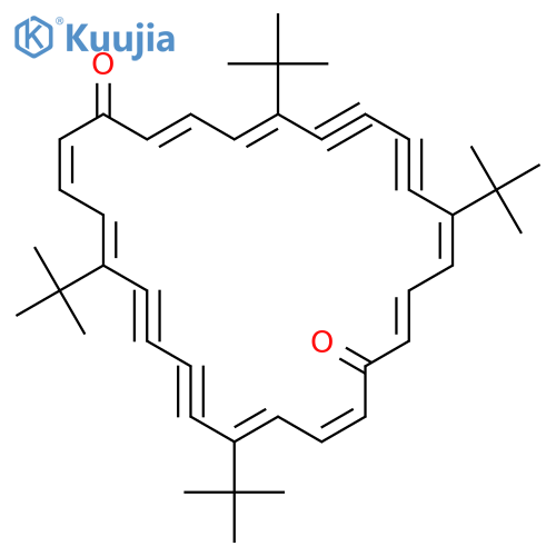 2,4,10,12,15,17,23,25-Cyclohexacosaoctaene-6,8,19,21-tetrayne-1,14-dione, 5,10,18,23-tetrakis(1,1-dimethylethyl)-, (E,E,E,E,Z,Z,Z,Z)- structure