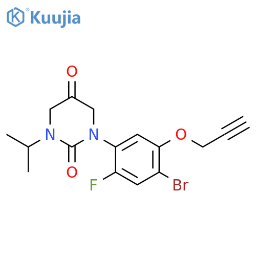 2,5-Pyrimidinedione,1-[4-bromo-2-fluoro-5-(2-propynyloxy)phenyl]tetrahydro-3-(1-methylethyl)- structure