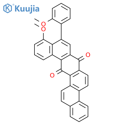 Naphtho[2,1-b]chrysene-7,14-dione, 10-methoxy-9-(2-methoxyphenyl)- structure