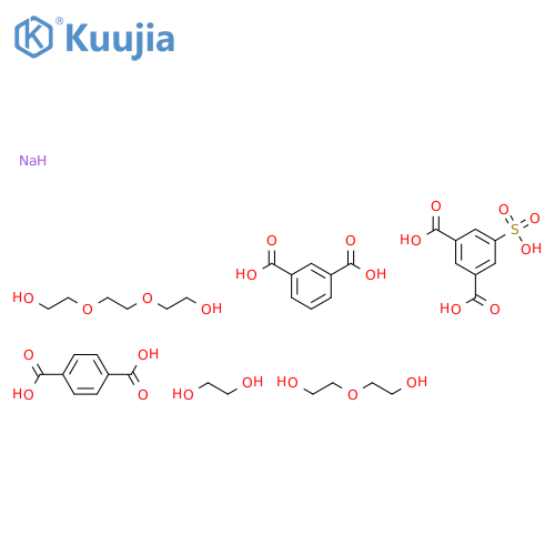 1,3-Benzenedicarboxylicacid,5-sulfo-,monosodiumsalt,polymerwith1,3-benzenedicarboxylicacid,1,4-benzenedicarboxylicacid,1,2-ethanediol,2,2'-[1,2-ethanediylbis(oxy)]bis[ethanol]and2,2'-oxybis[ethanol] structure