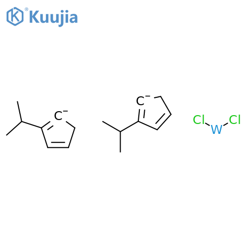 Bis(isopropylcyclopentadienyl)tungsten dichloride structure