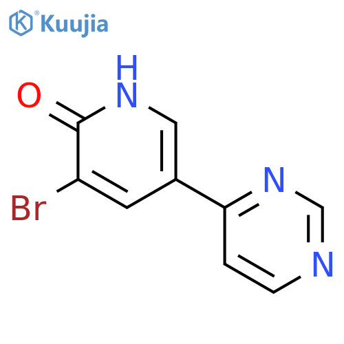 2(1H)-Pyridinone, 3-bromo-5-(4-pyrimidinyl)- structure