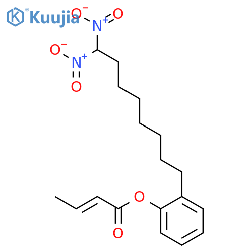 2-Butenoic acid, dinitrooctylphenyl ester structure