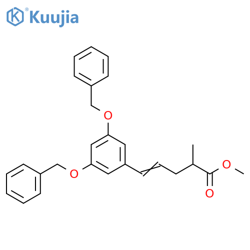 4-Pentenoic acid, 5-[3,5-bis(phenylmethoxy)phenyl]-2-methyl-, methylester structure