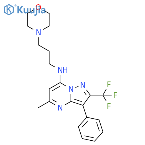 5-methyl-N-3-(morpholin-4-yl)propyl-3-phenyl-2-(trifluoromethyl)pyrazolo1,5-apyrimidin-7-amine structure
