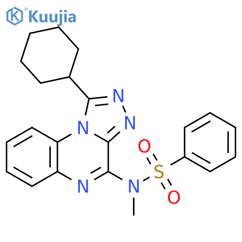 N-{1-cyclohexyl-1,2,4triazolo4,3-aquinoxalin-4-yl}-N-methylbenzenesulfonamide structure