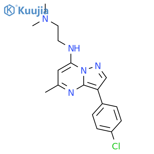 3-(4-chlorophenyl)-N-2-(dimethylamino)ethyl-5-methylpyrazolo1,5-apyrimidin-7-amine structure