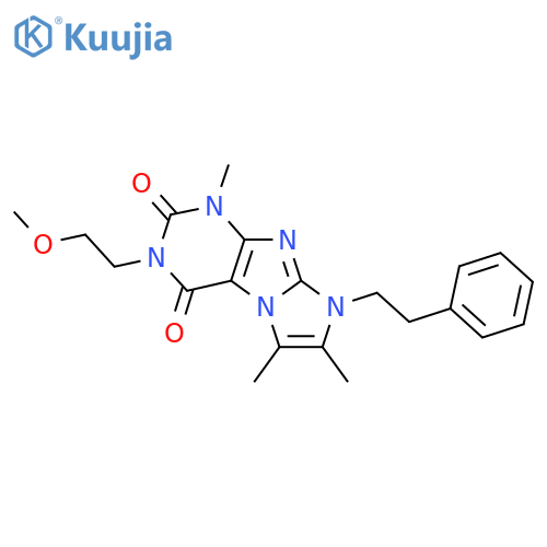 3-(2-methoxyethyl)-1,6,7-trimethyl-8-(2-phenylethyl)-1H,2H,3H,4H,8H-imidazo1,2-gpurine-2,4-dione structure