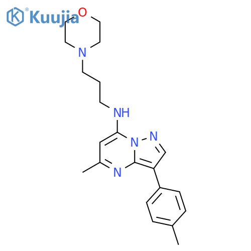 5-methyl-3-(4-methylphenyl)-N-3-(morpholin-4-yl)propylpyrazolo1,5-apyrimidin-7-amine structure