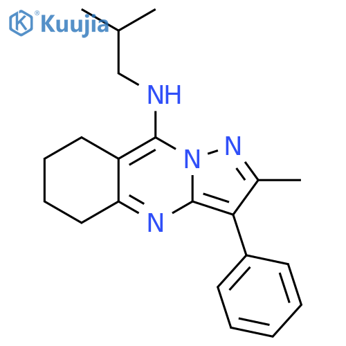 2-methyl-N-(2-methylpropyl)-3-phenyl-5H,6H,7H,8H-pyrazolo3,2-bquinazolin-9-amine structure