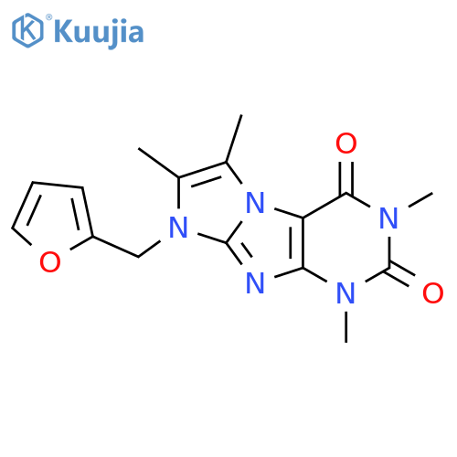 8-(furan-2-yl)methyl-1,3,6,7-tetramethyl-1H,2H,3H,4H,8H-imidazo1,2-gpurine-2,4-dione structure