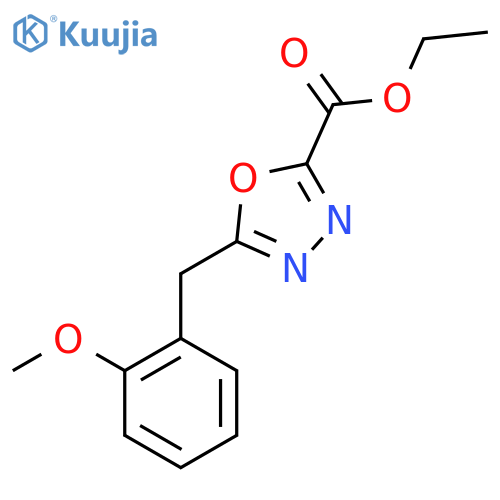 Ethyl 5-(2-methoxybenzyl)-1,3,4-oxadiazole-2-carboxylate structure