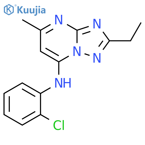 [1,2,4]Triazolo[1,5-a]pyrimidin-7-amine, N-(2-chlorophenyl)-2-ethyl-5-methyl- structure