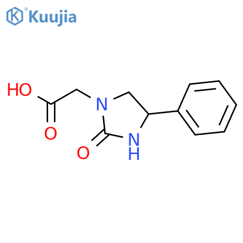 2-(2-Oxo-4-phenylimidazolidin-1-yl)acetic acid structure
