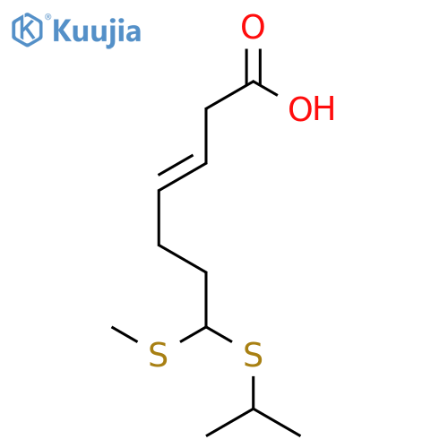 3-HEPTENOIC ACID, 7-[(1-METHYLETHYL)THIO]-7-(METHYLTHIO)-, (E)- structure