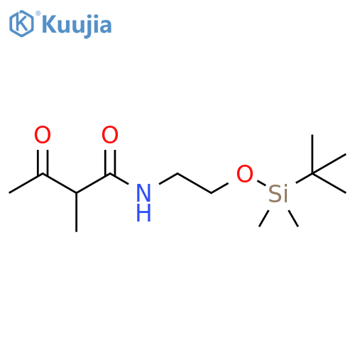 Butanamide, N-[2-[[(1,1-dimethylethyl)dimethylsilyl]oxy]ethyl]-2-methyl-3-oxo- structure
