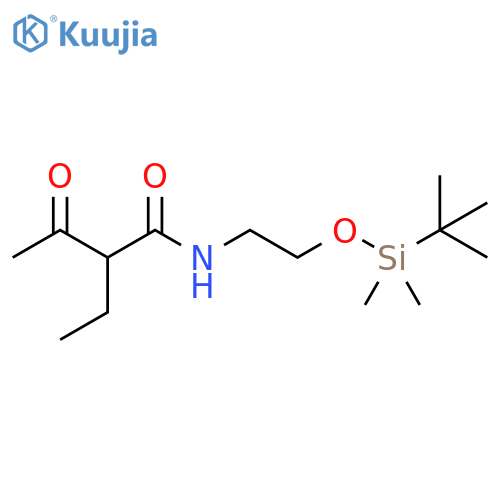Butanamide, N-[2-[[(1,1-dimethylethyl)dimethylsilyl]oxy]ethyl]-2-ethyl-3-oxo- structure