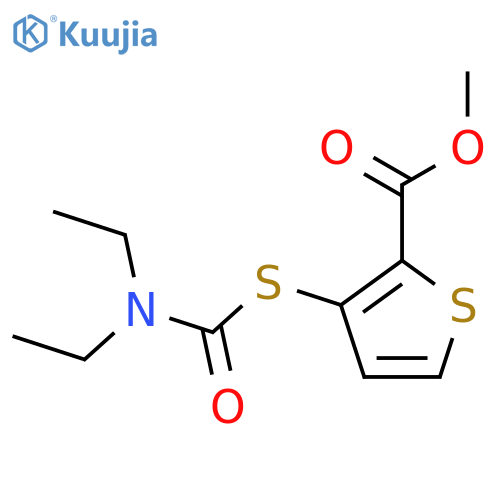methyl 3-(diethylcarbamoyl)sulfanylthiophene-2-carboxylate structure