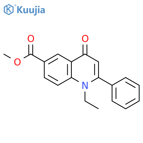 6-Quinolinecarboxylic acid, 1-ethyl-1,4-dihydro-4-oxo-2-phenyl-, methyl ester structure