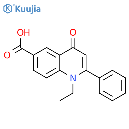 6-Quinolinecarboxylic acid, 1-ethyl-1,4-dihydro-4-oxo-2-phenyl- structure