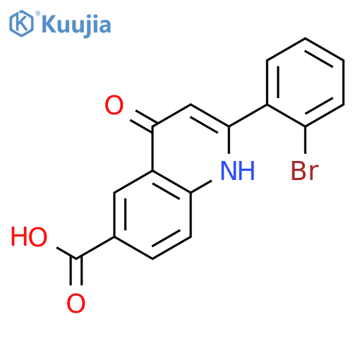 6-Quinolinecarboxylic acid, 2-(2-bromophenyl)-1,4-dihydro-4-oxo- structure