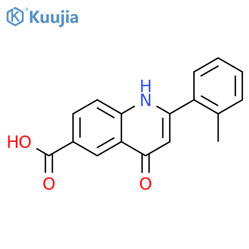 6-Quinolinecarboxylic acid, 1,4-dihydro-2-(2-methylphenyl)-4-oxo- structure