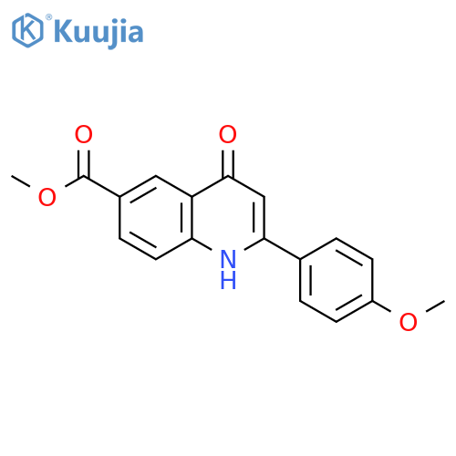 6-Quinolinecarboxylic acid, 1,4-dihydro-2-(4-methoxyphenyl)-4-oxo-, methyl ester structure