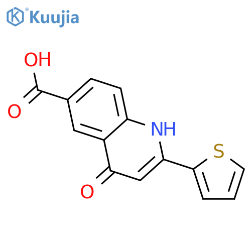 6-Quinolinecarboxylic acid, 1,4-dihydro-4-oxo-2-(2-thienyl)- structure