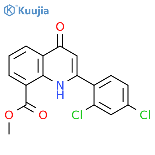 8-Quinolinecarboxylic acid, 2-(2,4-dichlorophenyl)-1,4-dihydro-4-oxo-,methyl ester structure