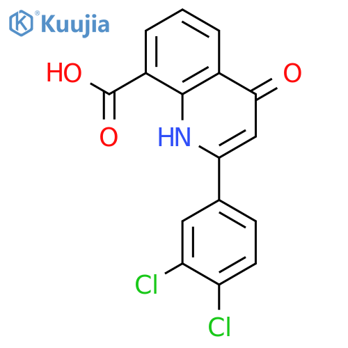 8-Quinolinecarboxylic acid, 2-(3,4-dichlorophenyl)-1,4-dihydro-4-oxo- structure
