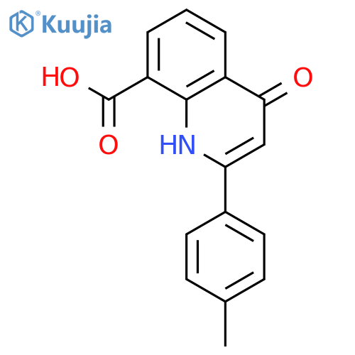 8-Quinolinecarboxylic acid, 1,4-dihydro-2-(4-methylphenyl)-4-oxo- structure