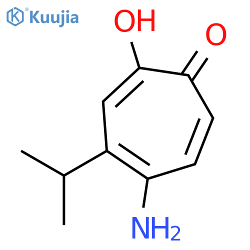 2,4,6-Cycloheptatrien-1-one, 5-amino-2-hydroxy-4-(1-methylethyl)- structure