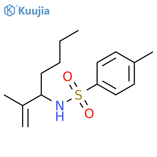 Benzenesulfonamide, 4-methyl-N-[1-(1-methylethenyl)pentyl]- structure