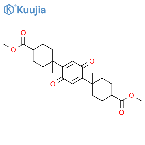 Cyclohexanecarboxylic acid, 4,4'-(3,6-dioxo-1,4-cyclohexadiene-1,4-diyl)bis[4-methyl-, dimethyl ester (9CI) structure
