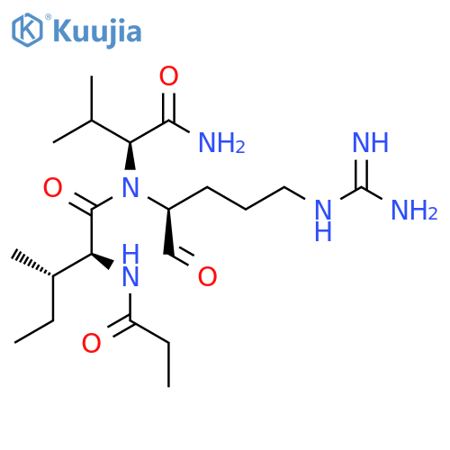 L-Valinamide,N-(1-oxopropyl)-L-isoleucyl-N-[4-[(aminoiminomethyl)amino]-1-formylbutyl]-, (S)- structure