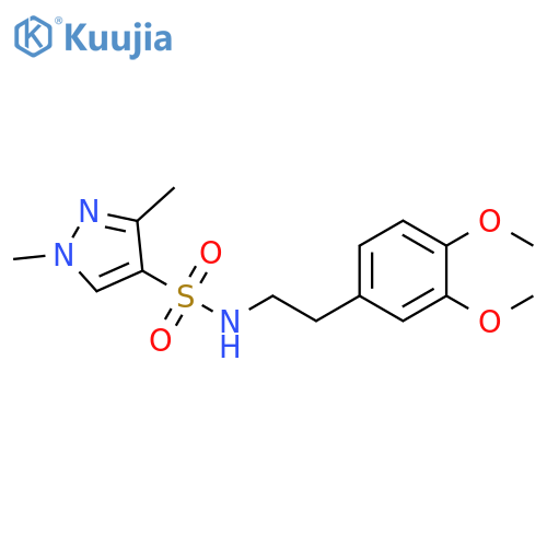 N-2-(3,4-dimethoxyphenyl)ethyl-1,3-dimethyl-1H-pyrazole-4-sulfonamide structure