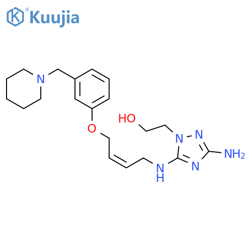 1H-1,2,4-Triazole-1-ethanol, 3-amino-5-[[4-[3-(1-piperidinylmethyl)phenoxy]-2-butenyl]amino]-, (Z)- (9CI) structure