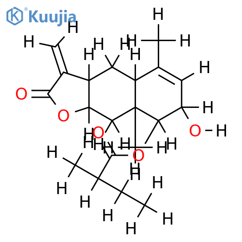 1-(2-Methylbutanoyl)-1,2-Dihydroxy-3,11(13)-eudesmadien-12,8-olide structure