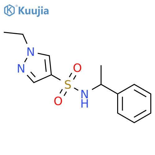 1-Ethyl-1H-pyrazole-4-sulfonic acid (1-phenyl-ethyl)-amide structure
