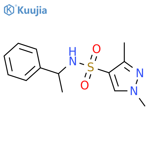 1,3-Dimethyl-1H-pyrazole-4-sulfonic acid (1-phenyl-ethyl)-amide structure