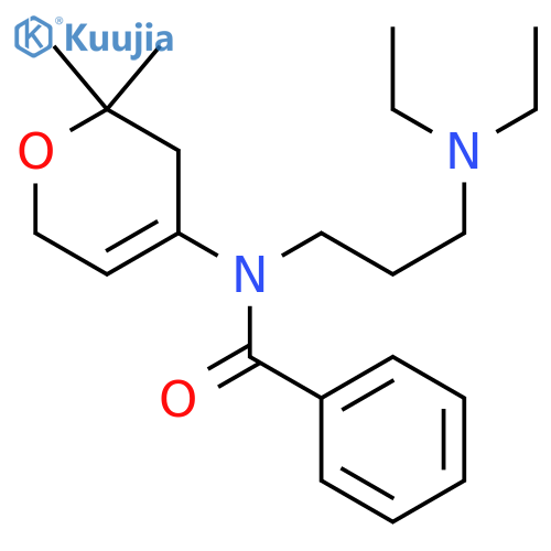 Benzamide, N-[3-(diethylamino)propyl]-N-(3,6-dihydro-2,2-dimethyl-2H-pyran-4-yl)- structure