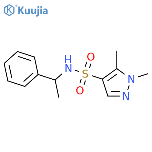 1,5-Dimethyl-1H-pyrazole-4-sulfonic acid (1-phenyl-ethyl)-amide structure