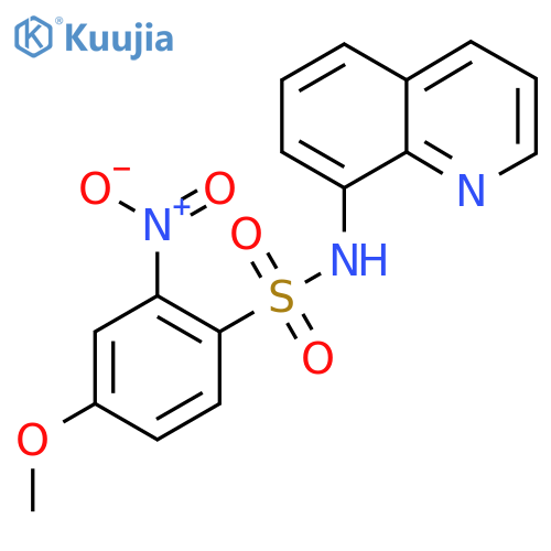 4-methoxy-2-nitro-N-(quinolin-8-yl)benzene-1-sulfonamide structure
