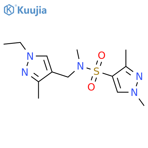 <br>1,3-Dimethyl-1H-pyrazole-4-sulfonic acid (1-ethyl-3-methyl-1H-pyrazol-4-ylm ethyl)-methyl-amide structure