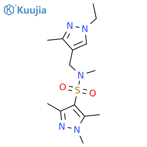 <br>1,3,5-Trimethyl-1H-pyrazole-4-sulfonic acid (1-ethyl-3-methyl-1H-pyrazol-4- ylmethyl)-methyl-amide structure