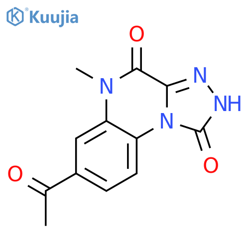 [1,2,4]Triazolo[4,3-a]quinoxaline-1,4(2H,5H)-dione, 7-acetyl-5-methyl- structure