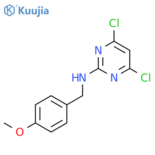 2-Pyrimidinamine, 4,6-dichloro-N-[(4-methoxyphenyl)methyl]- structure