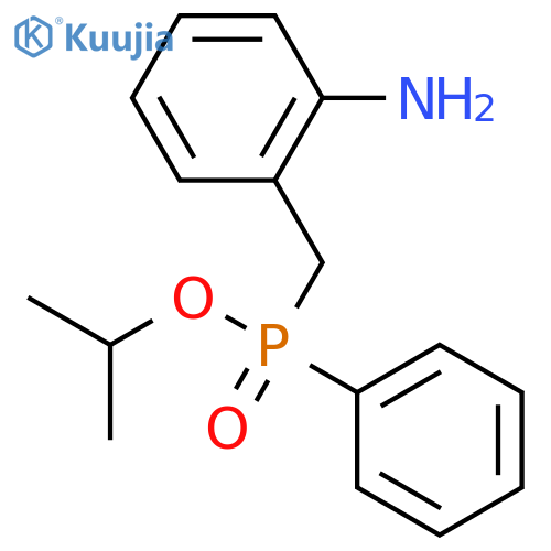 Phosphinic acid, [(2-aminophenyl)methyl]phenyl-, 1-methylethyl ester structure