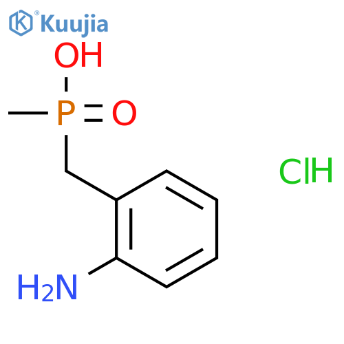 Phosphinic acid, [(2-aminophenyl)methyl]methyl-, hydrochloride structure