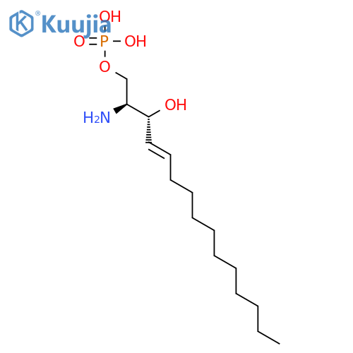 (2S,3R,4E)-2-Amino-4-pentadecene-1,3-diol 1-Phosphate structure